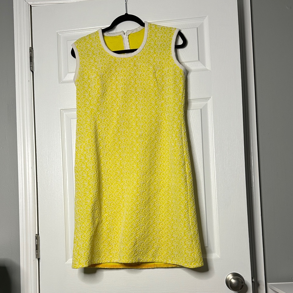 Vintage Yellow Sleeveless Dress